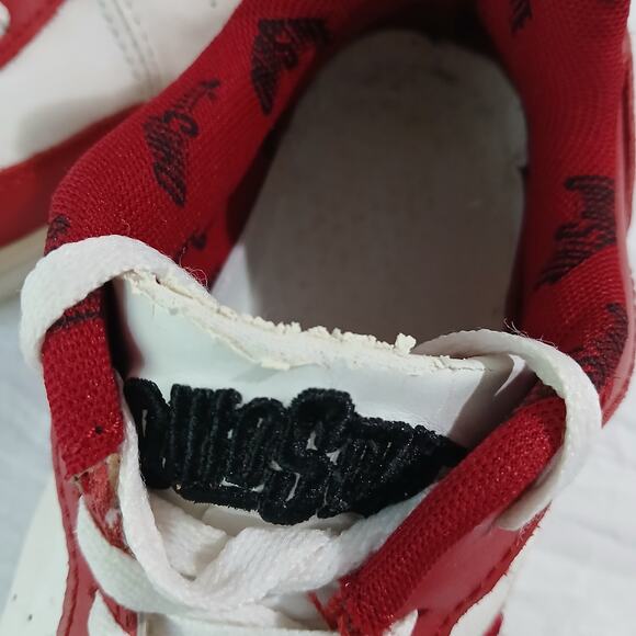 The Ohio State Men's 9 White Leather Red Contrast Low Ankle Sneaker AMAZING Sole - Picture 9 of 16